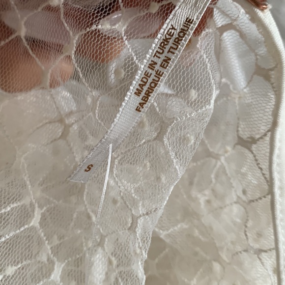 BNWT Free People tulle ivory  blouse sz Small $78 - Picture 6 of 9